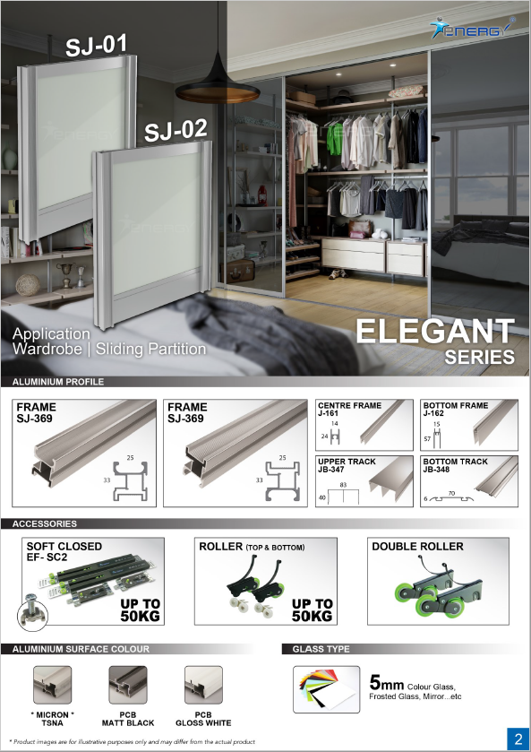 AntiJump Sliding Door (SJ01/SJ02) Energy Glass