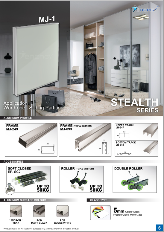 AntiJump Sliding Door (MJ01) Energy Glass