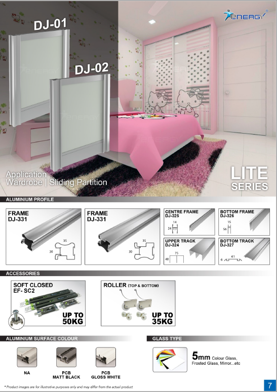 AntiJump Sliding Door (DJ01/DJ02) Energy Glass
